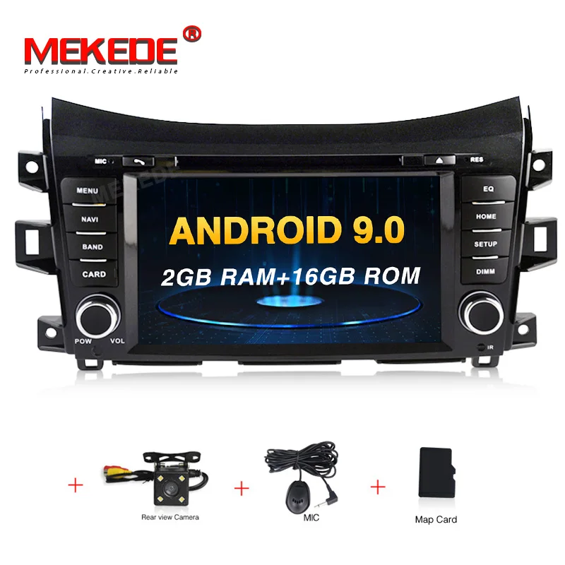 MEKEDE Android 9,0 Автомобильный gps навигатор dvd-плеер для NISSAN NP300 Navara+ мультимедийная лента радио рекордер головное устройство PAD - Цвет: 16G DVD camera
