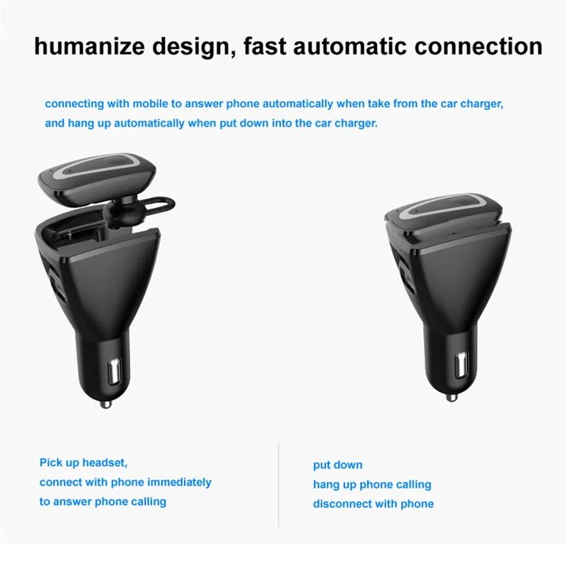 Беспроводной Bluetooth 4 0 наушники Dual 3.1A USB Автомобильное зарядное устройство для