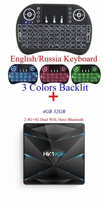 4GB 32GB I8 Backlit ТВ-бокс HK1 PLAY Android 9,0 Amlogic S905 X2 4 ГБ DDR3 64 Гб Max 2,4G/5G Dual WiFi USB3.0 BT4.2 поддержка 4K H.265 Smart медиаплеер - Цвет: 4GB 32GB I8 Backlit
