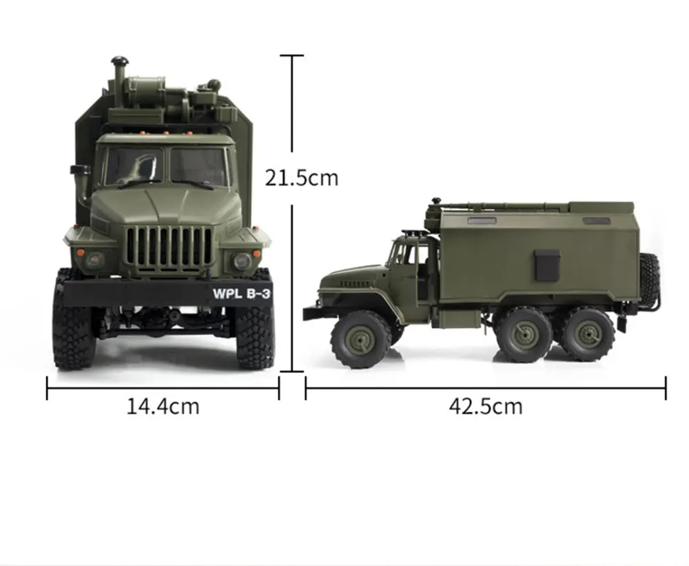 WPL Rc автомобиль B36 1/16 советский, удаленного Управление военное командование грузовик 6 колеса 0ff-road RC Военный Грузовик Рок Гусеничный радиоуправляемые машины радиоуправляемая машинка урал rc автомобиль