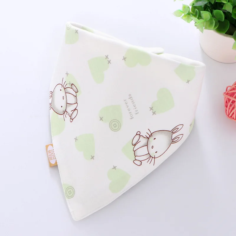 Love rabbit Хлопковый детский нагрудник, бандана, мягкий шарф для кормления, детский халат, детская одежда с рисунком, треугольник, слюнявчик, полотенце, подарок для ребенка - Цвет: Love rabbit