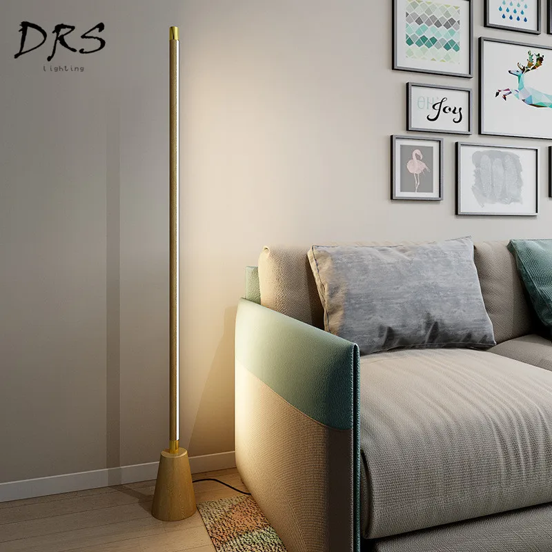 Ins Japanese Solid Wood Floor Lamp Simple Creative Led Living Room Standing Nordic Modern Lighting Home Decor | Лампы и освещение