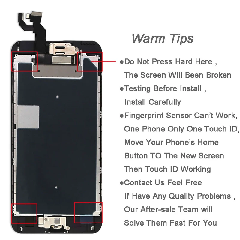 AAA полный набор 4 7 &quotЖК-дисплей для iPhone 6S Полный ЖК-экран сенсорный дигитайзер