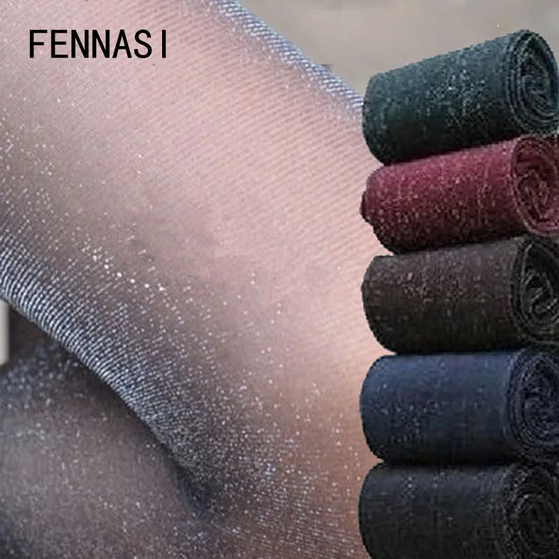 Блестящие женские колготки FENNASI Глянцевые Серебряные яркие чулки Sil модные