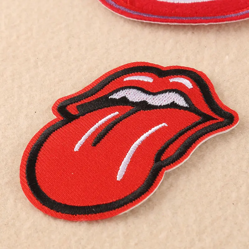 Недавно 5 шт. с забавной вышивкой клейкий пластырь Большая Губа шаблон для одежды