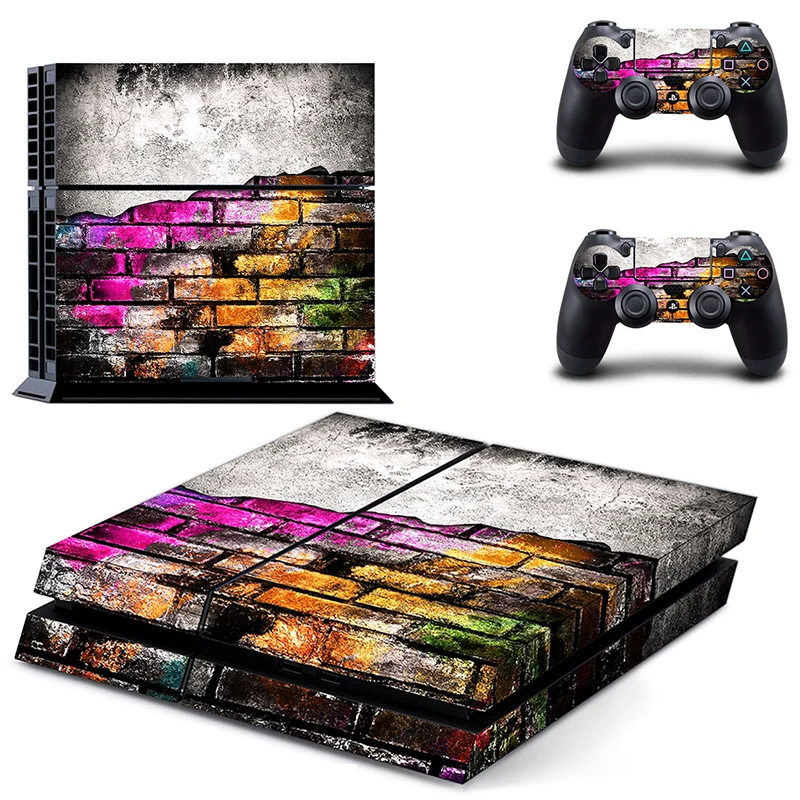 Для Sony play station 4 консоли кожи + 2 контроллера Наклейки PS4 PS шкуры Стикеры игры
