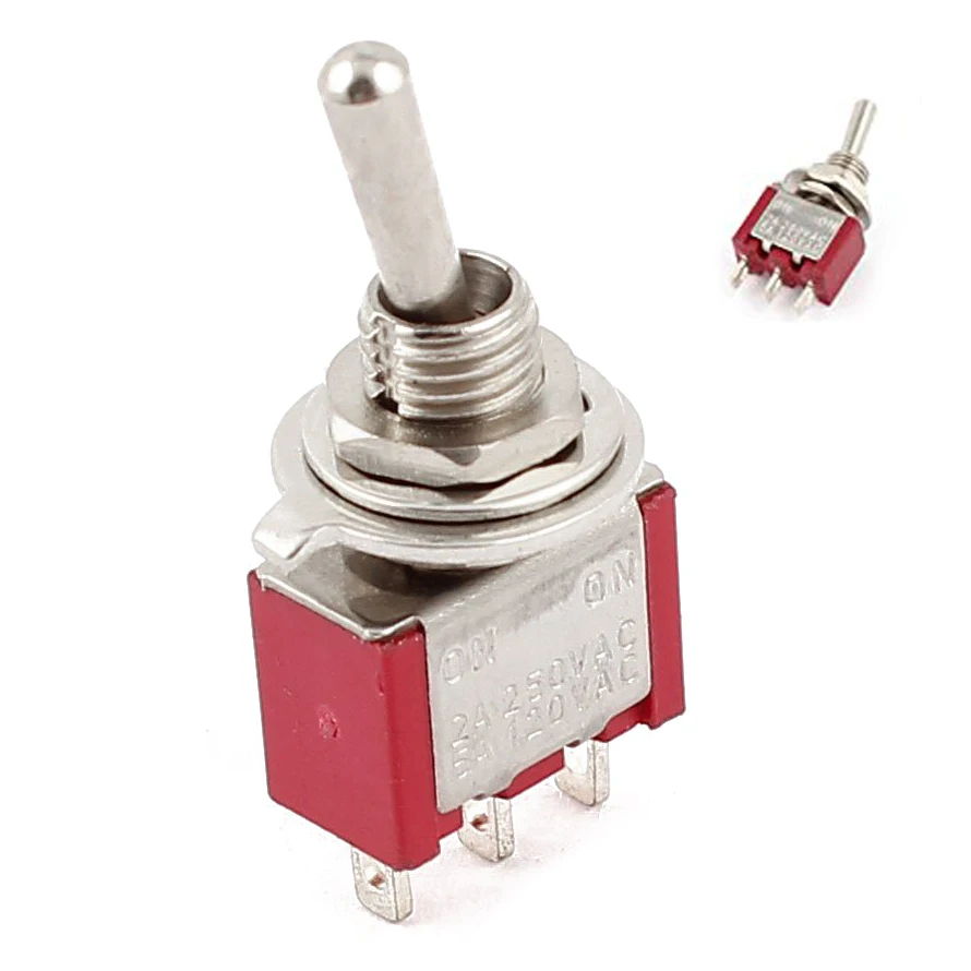 Совершенно новый AC 250V/2A 120V/5A ВКЛ./вкл. 2 положения SPDT Мини Микро тумблер красный |