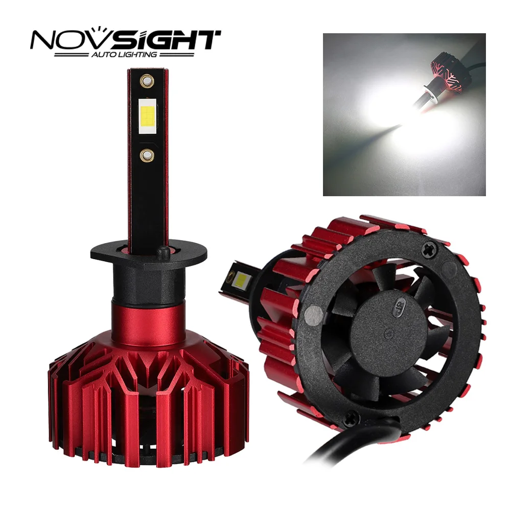 Автомобильные фары NOVSIGHT 2 шт. лампы H1 led H7 H4 H11 HB3 9005 9006 60 Вт 10000LM 6000K противотуманный
