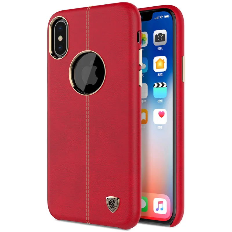 Красный Для iPhone X 10 8 7 6 6s чехол Nillkin Englon Series кожаный чехол для iPhone 8 Plus 7 Plus 6s Plus роскошный чехол-накладка - Цвет: Красный