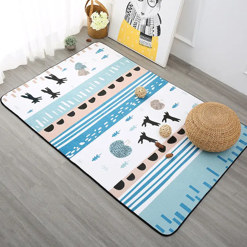 Ковер с растениями в скандинавском стиле для гостиной домашний декор мягкий