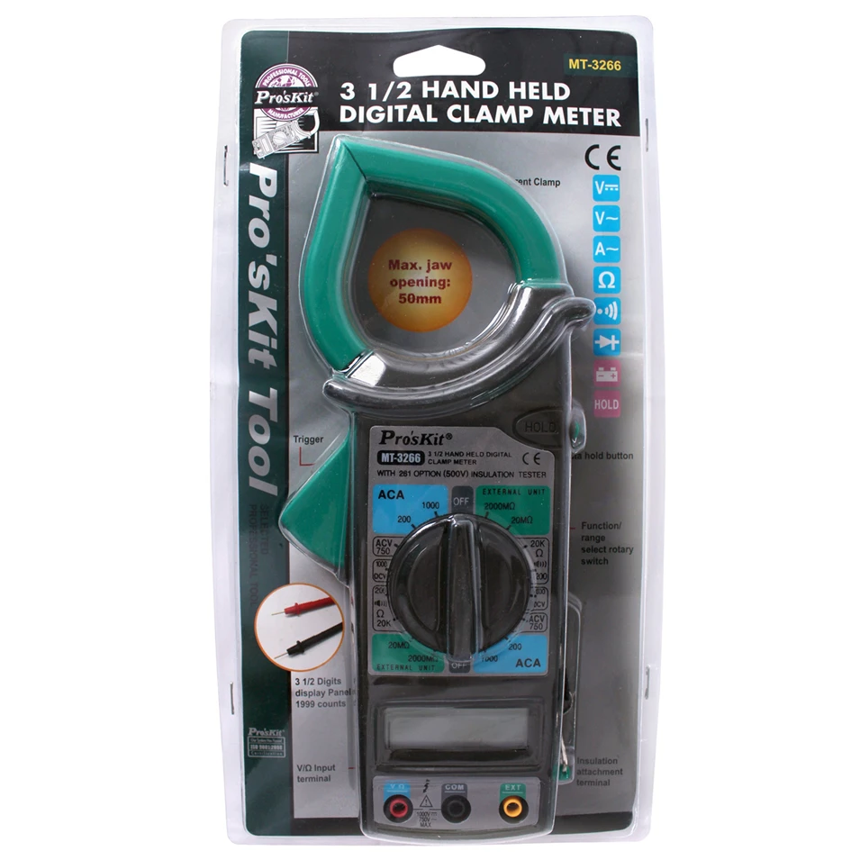 

Pro'skit Value Cheap clamp meter Po workers MT-3266 3 1/2 digit multimeter universal table