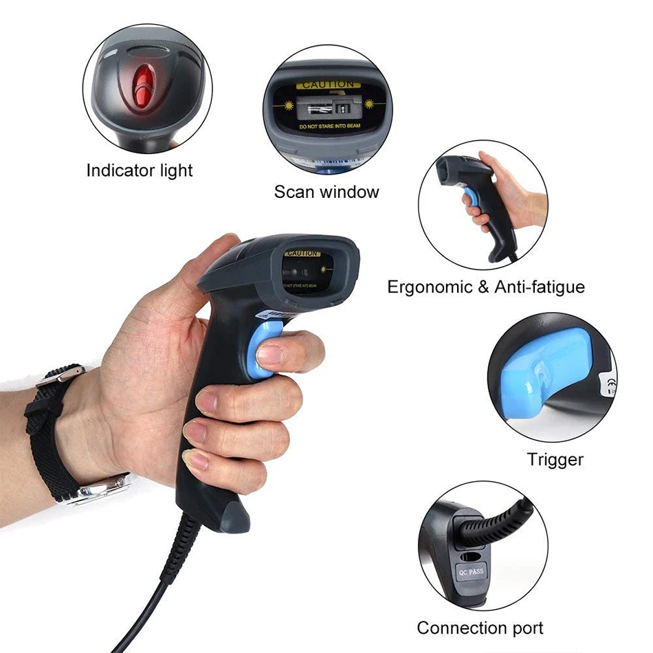 BS YC001 CCD сканер штрих кода 1D USB считыватель кодов POS для инвентаризации ручной