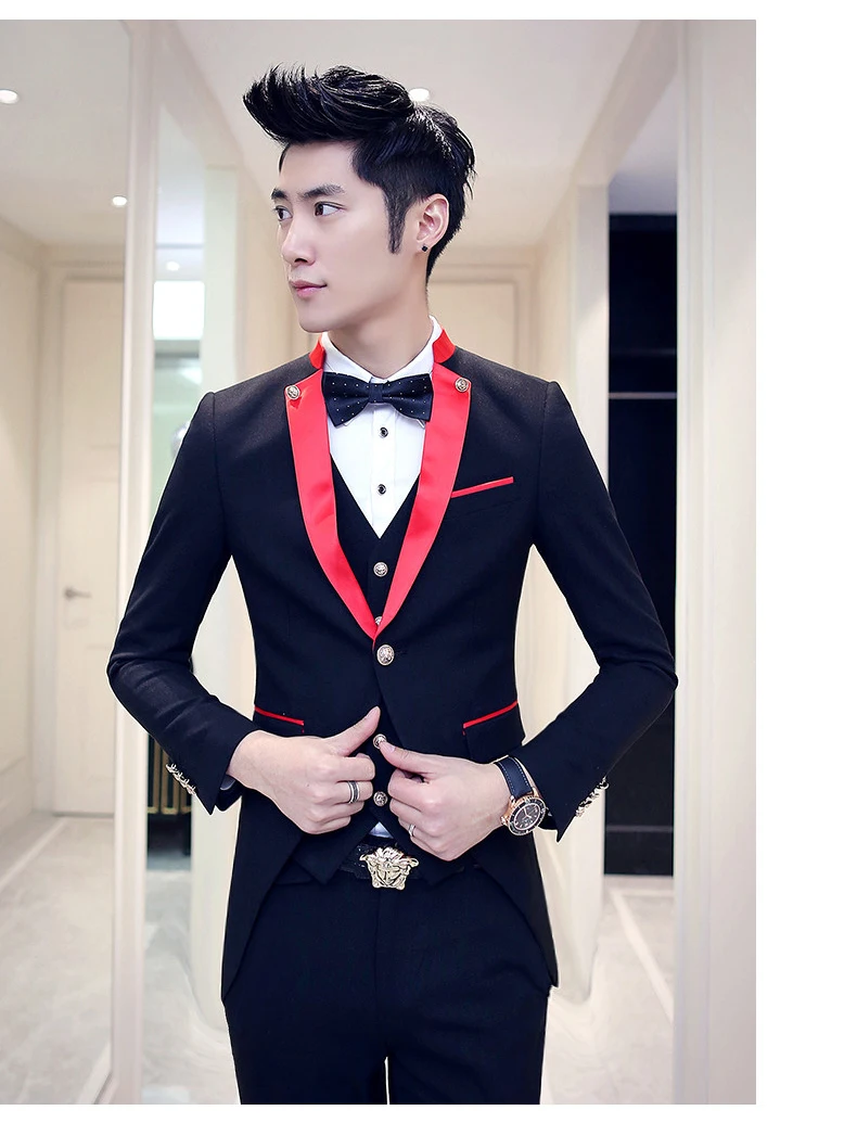 Белые костюмы для свадебного платья для мужчин slim fit Мужской Блейзер брюки жилет 3 шт Вечерние смокинги мужские костюмы набор хост деловой костюм homme