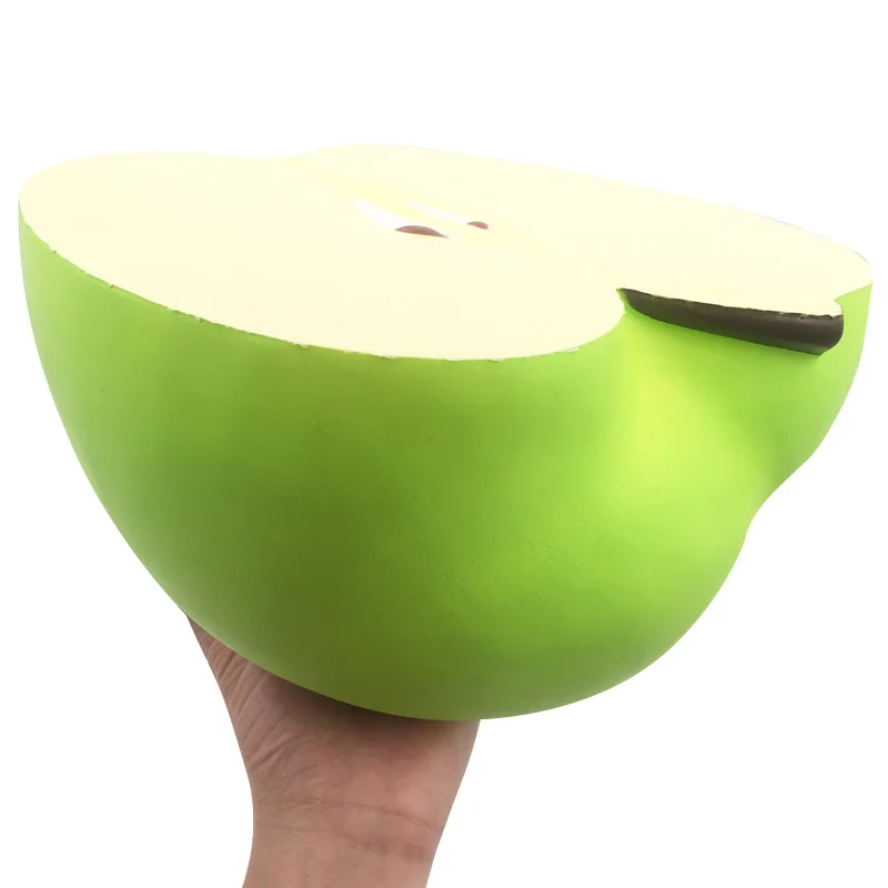 Супер большой зеленый красный яблоко 24 см Сжимаемый медленно поднимающийся