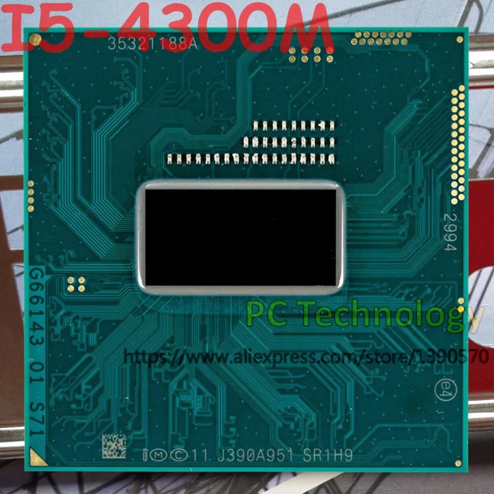 Оригинальный процессор Intel Core SR1H9 I5 4300M FCPGA946 2 6 3 ГГц м двухъядерный бесплатная