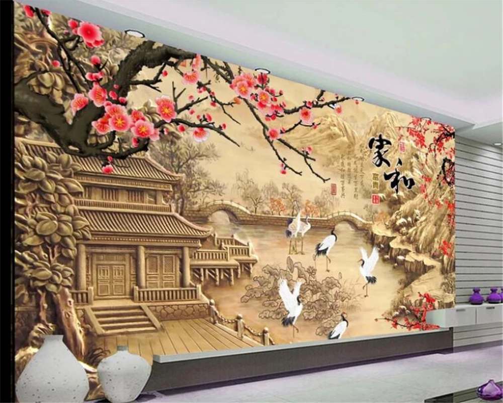 

Beibehang Custom photo mural wallpaper embossed rich peony drawing living room sofa bedside table 3D wallpaper papel de parede
