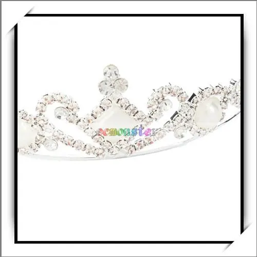 Free Shipping Heart Style Man Made Pearl Rhinestone Crown Headbandt 100% brand new and high quality 16003749 | Красота и здоровье