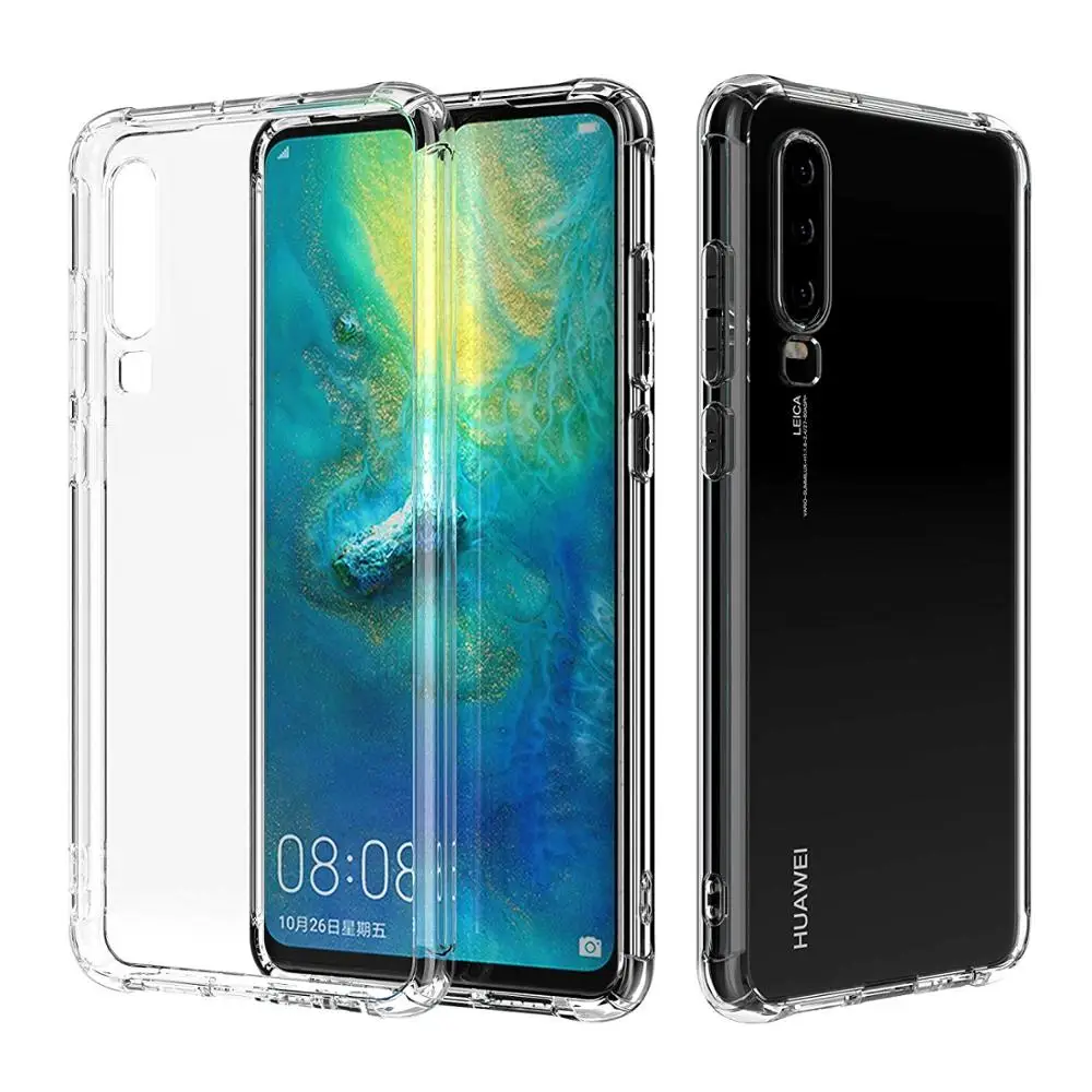 Anti Scratch Shock Absorption High Transparent TPU Phone Case with Protective For Huawei P30 Pro Clear |