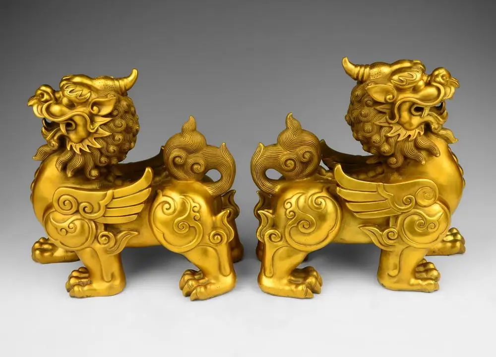 Счастливый талисман большого размера медное Храброе украшение фэн-шуй | Дом и сад