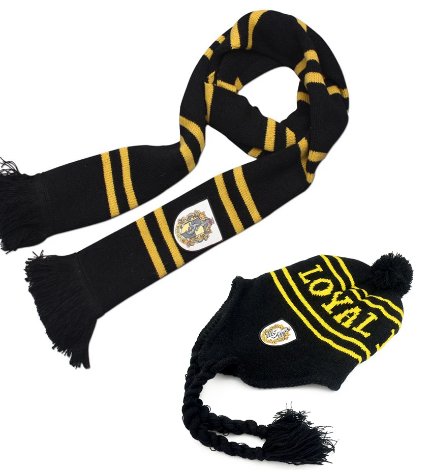Хогвартс шарфы/шляпа/перчатки Гриффиндор/Слизерин/Hufflepuff/Ravenclaw поттер шарф шляпа сенсорные перчатки косплей подарок на Хэллоуин