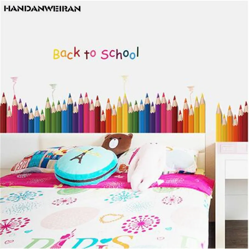1 шт. большой цветные карандаши для рисования плинтус настенный стикер балкона