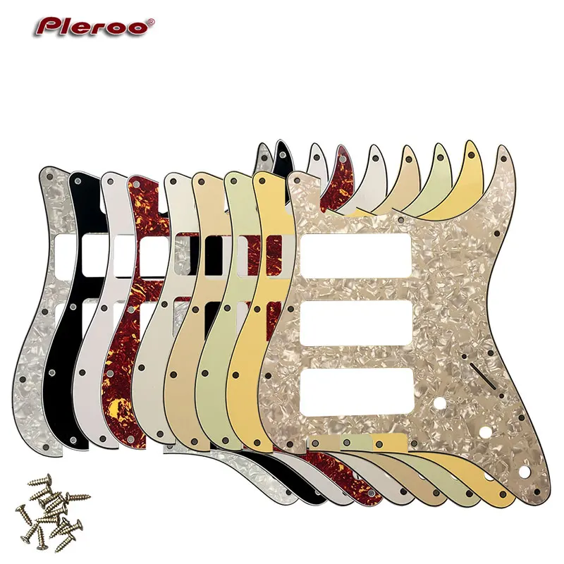 Pleroo отличное качество гитарные части 3 P-90 гитара Stratocaster PICKGUARD для нас 11 винтовых отверстий Strat 3 P90S Humbucker