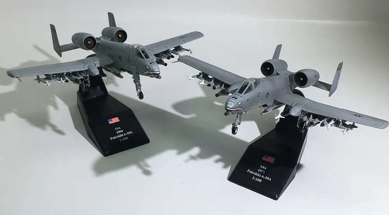 1:100 Амер сплав моделирование Танк бомбардировщик A10 США 1994 Fairchild A-10A молния истребитель атака модель