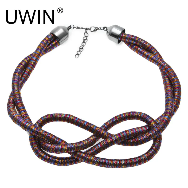 UWIN женские модные ювелирные изделия в богемном стиле Золотое серебро плетение
