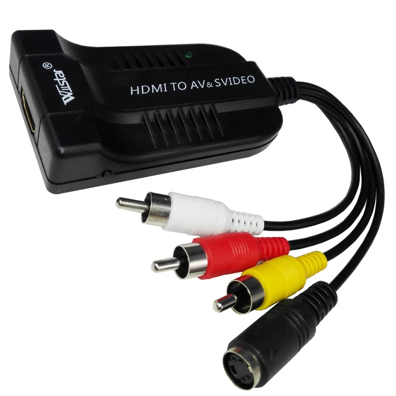 Wiistar HDMI на штекер AV/3RCA S-Video конвертер аудио видео адаптер HDMI2AV CVBS NTSC/PAL 1080P для HDTV STB проектор
