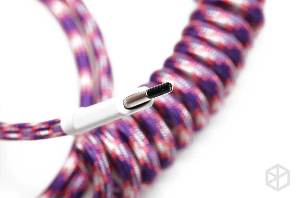 Нейлоновый usb c порт спиральный кабель провод механическая клавиатура GH60 USB кабель Тип c USB порт для покера 2 GH60 Комплект клавиатуры DIY