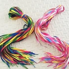 Разноцветные парусиновые шнурки, 2 пары, с радужным градиентом, плоская обувь, повседневная обувь, хроматические цветные шнурки, 80 см100 см120 см, для детей, для детей, для повседневной носки, для детей, детей, на, на