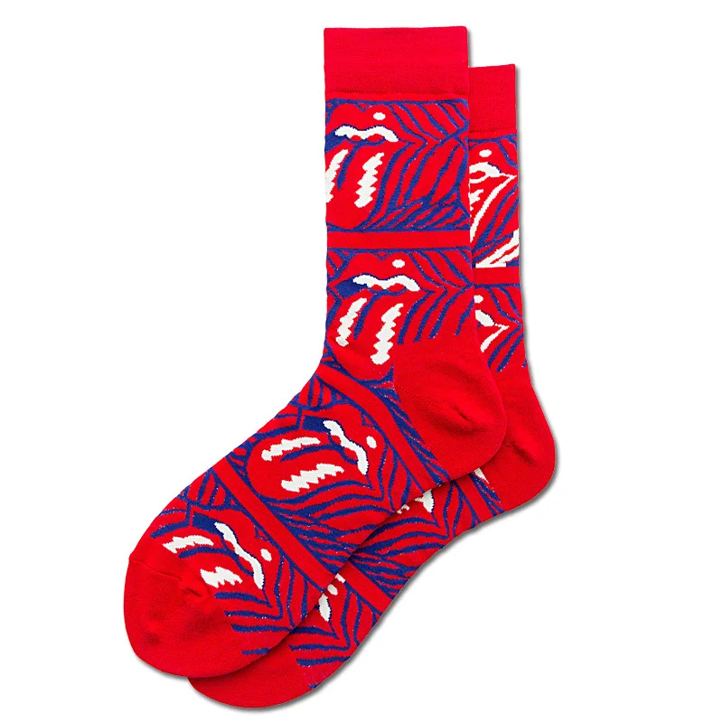 Фирменное Качество мужские носки для счастливых мужчин полосатые с дизайном