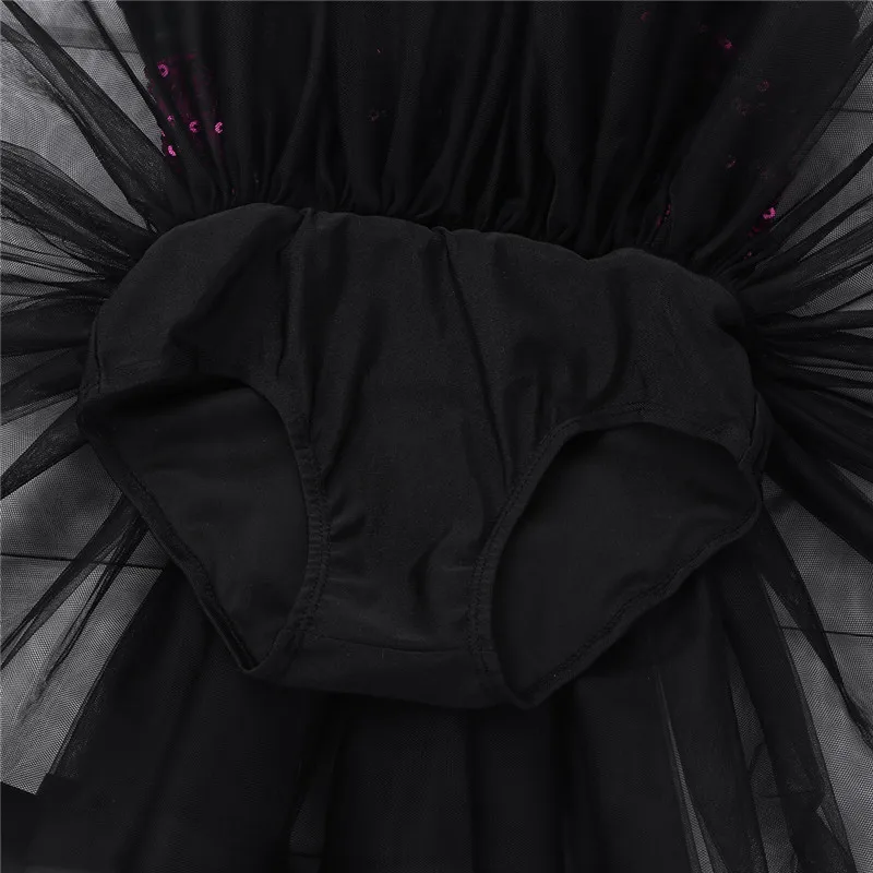 Inlzdz для девочек балетное платье пачка рукавов блестками сращивания Одежда