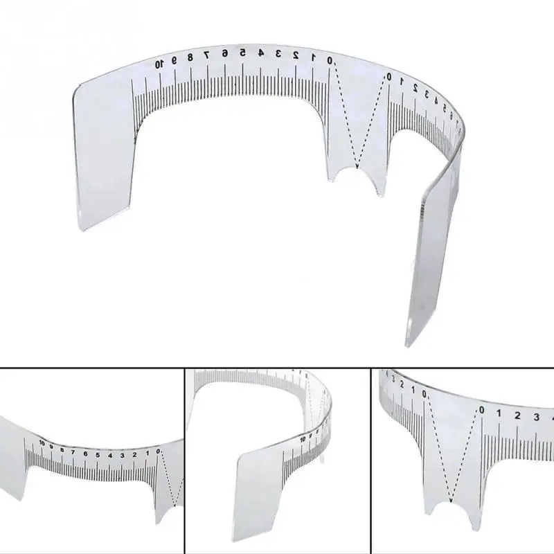 2018 New Eyebrow Grooming Stencil Shaper Ruler Measure Tool Makeup Reusable Measures Wholesale | Красота и здоровье