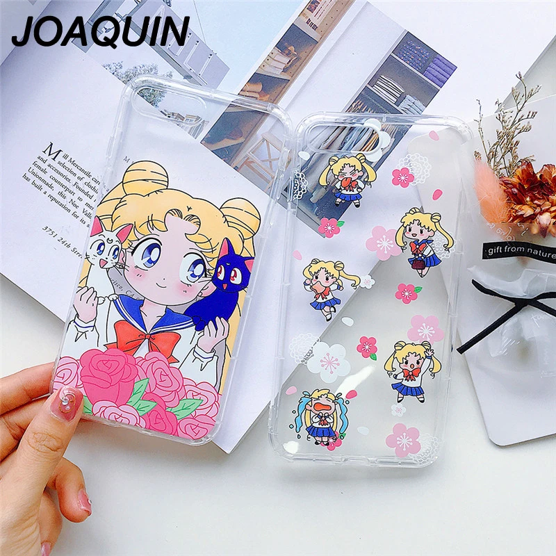 Япония милый мультфильм Сейлор Мун карта Captor Sakura Emboss Телефон чехол для iPhone 6 6s 7 8