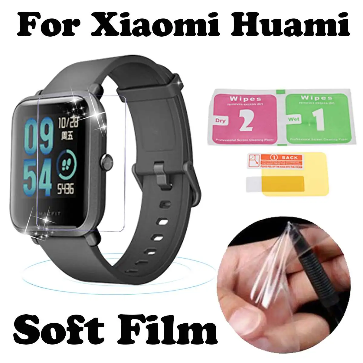 3 шт 2 шт 1 шт ТПУ полное покрытие мягкая пленка для Xiaomi Huami Amazfit Bip стекло протектор экрана Молодежные часы умные аксессуары
