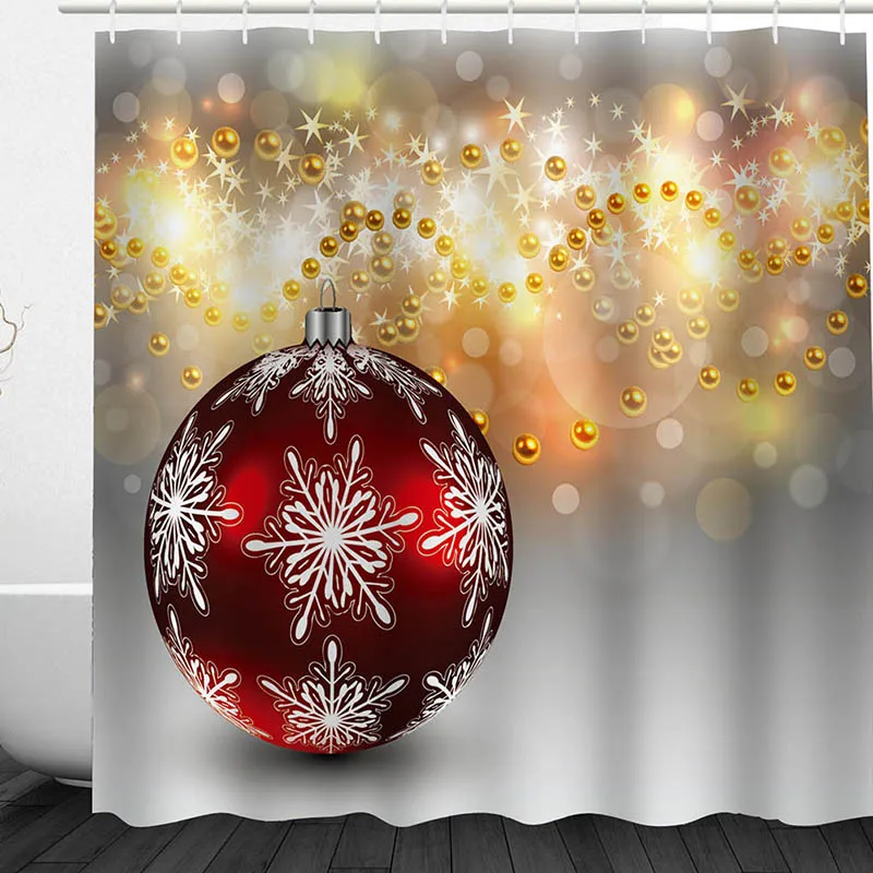 A5 Рождественские украшения Xmas домашняя занавеска для душа Санта Клаус Снеговик дерево ясная печатная Шторка для ванной содержит - Цвет: A5