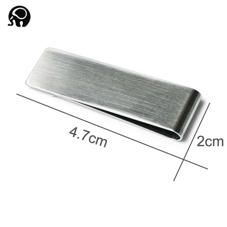 Кошелек из натуральной яловой кожи мужской Слип-кошелек с металлическим зажимом