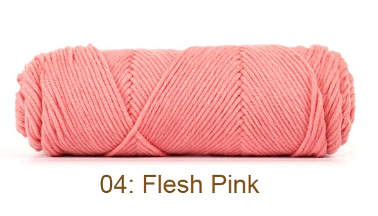 04 Flesh Pink Г/лот 400 натуральный мягкий хлопок пряжа для вязания ребенка Пряжа вязаный крючком вязакрючком шарф свитер, 4 мяча, различные цвета доступны - Цвет: 04 Flesh Pink