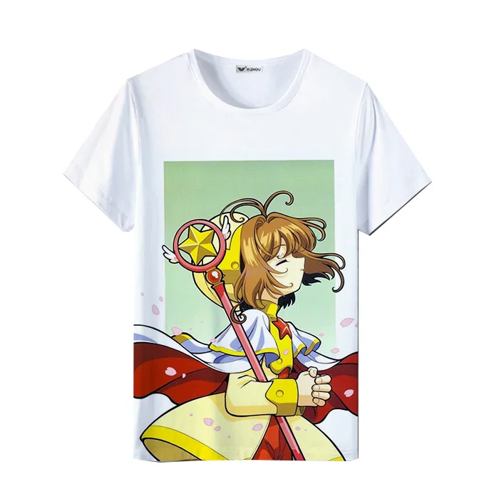 Cardcaptor Sakura, женская футболка Kawaii, короткий рукав, летняя, Femme, футболка, Harajuku, свободные топы, пара, одежда для девочек, милые пальто