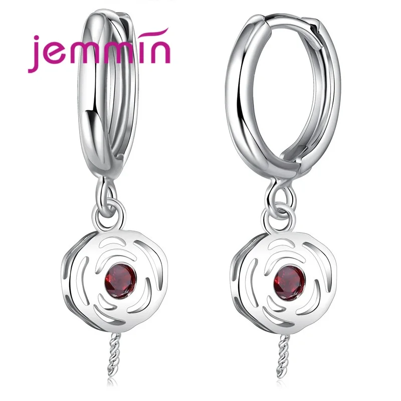 Женские серьги кольца из серебра 925 пробы с фианитом|hoop earrings|earrings forearrings for women |