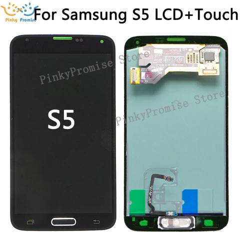 ЖК-дисплей SUPER AMOLED 5,1 дюйма для SAMSUNG Galaxy S5, ЖК-дисплей i9600 G900 G900F G900M G900H SM-G900F, сенсорный экран с дигитайзером