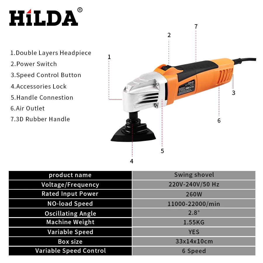 HILDA Renovator многофункциональный электрический инструмент Осциллирующий