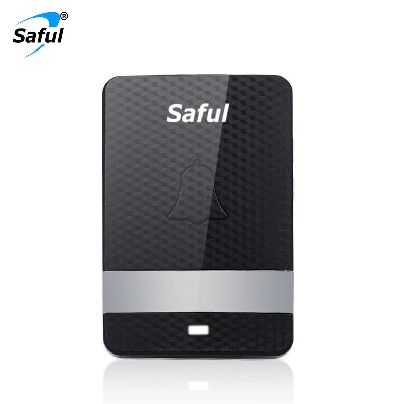 

Saful Waterproof IP68 Wireless Doorbell Press Button Transmitter and EU/US Indoor Receiver Self powered Doorbell Accessory