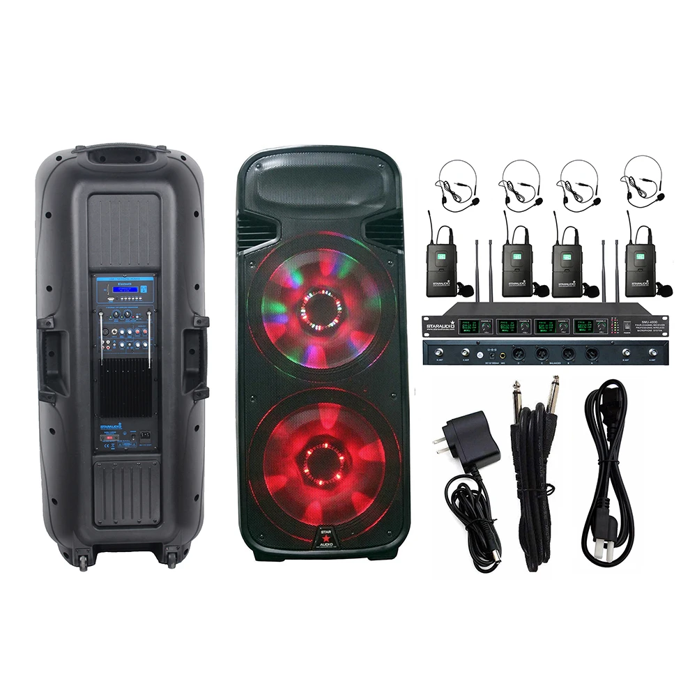 STARAUDIO 4500 W двойной 15 &quotаудио активной этап PA KTV акустическая Колонка RGB света
