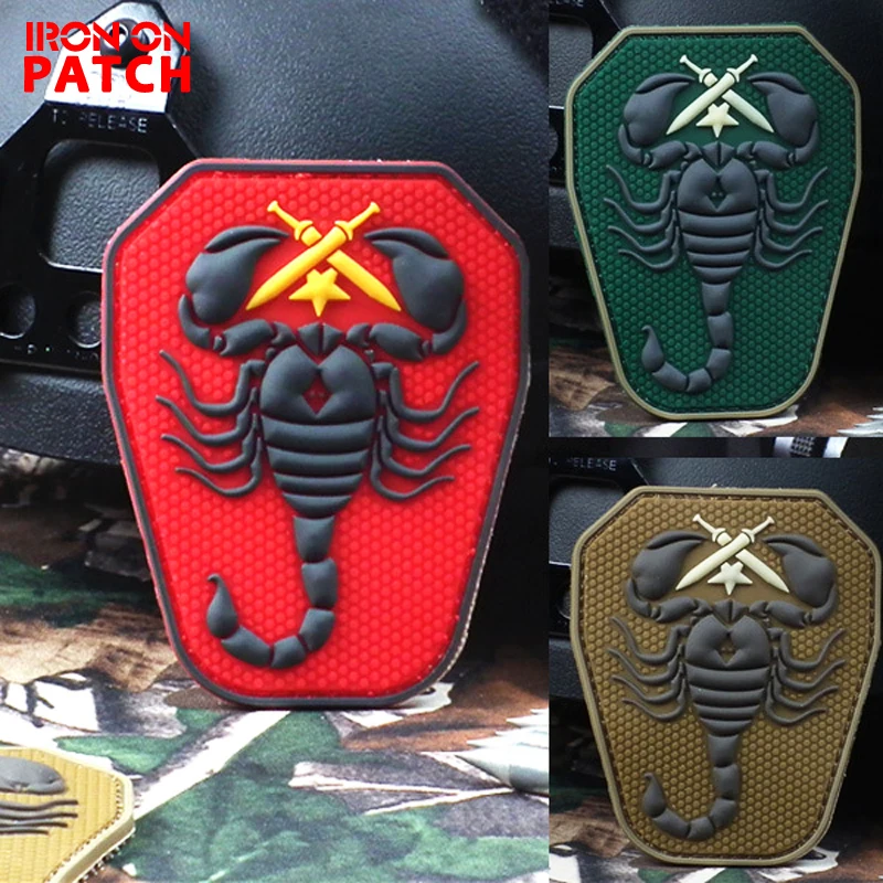 Нашивка в стиле Скорпион из ПВХ военные вышитые нашивки Значки для вышивки на