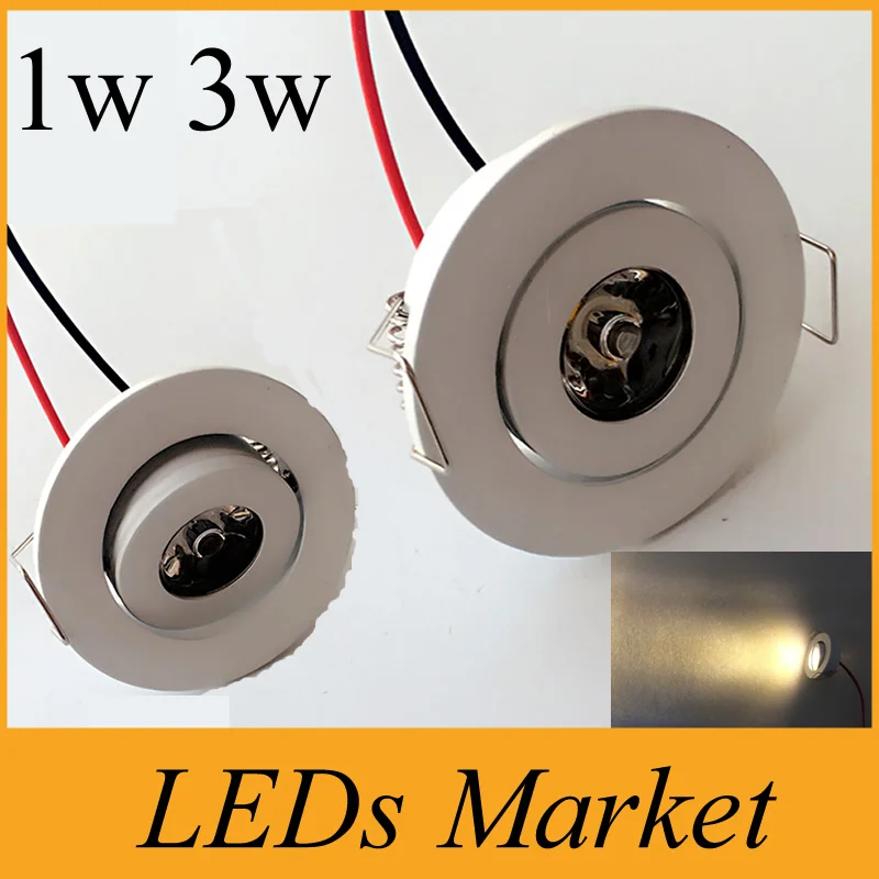 Белый корпус CREE 3 Вт Светодиодная лампа для шкафа с регулируемой яркостью