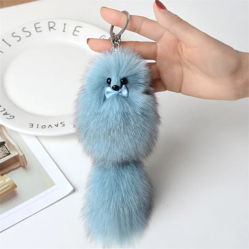 Бесплатная доставка милый маленький Лисенок настоящий брелок Подвеска девочка