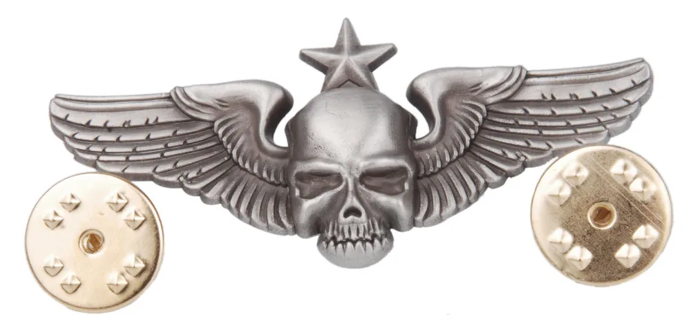 Американская армия 101ST металлический значок в форме крыла парашют Череп INSIGNIA - 38055