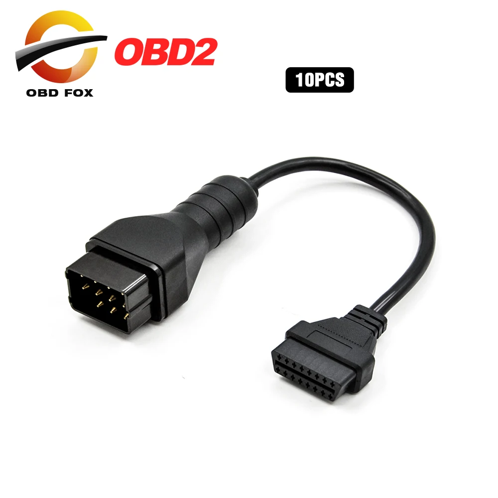 10 шт./лот для RENAULT 12 штепселный 12Pin мужской to OBD OBD2 OBDII DLC 16 Pin 16Pin женский